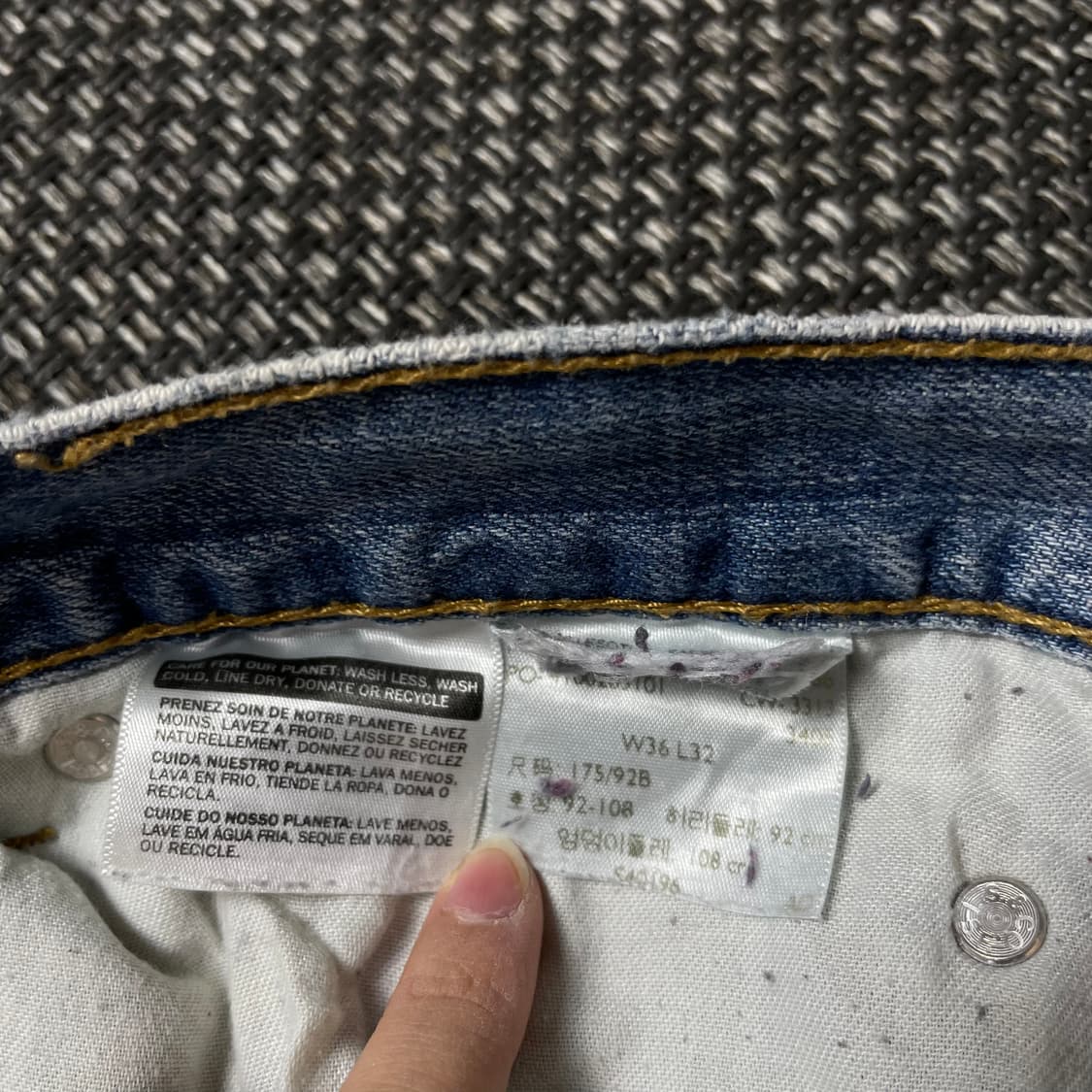 (36) 리바이스 527 연청 워싱 데님 팬츠 세미부츠컷 상품이미지3