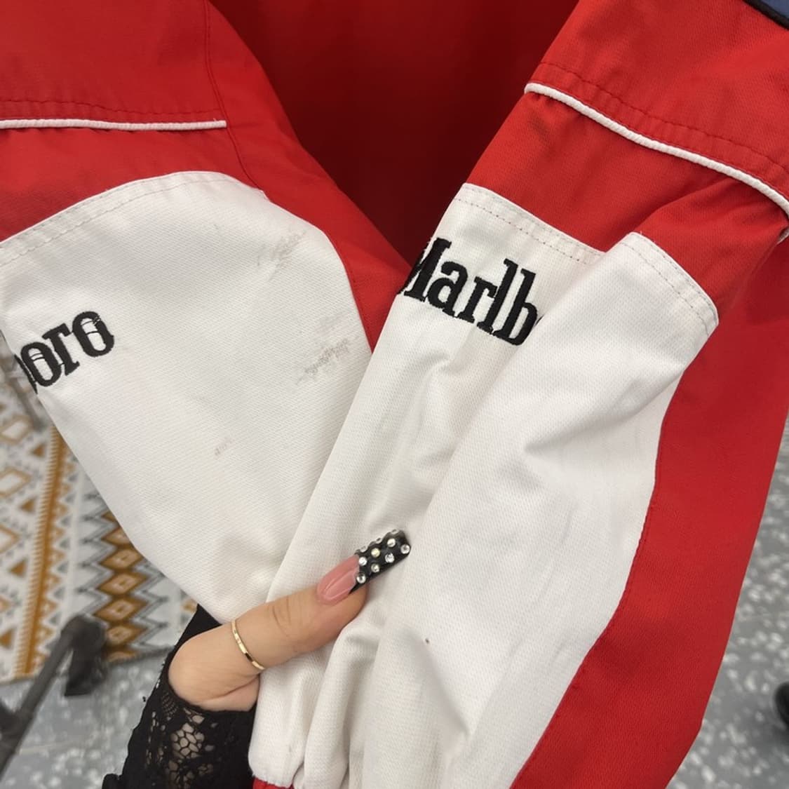 빈티지 페라리 말보로 보다폰 모터사이클 레이싱 자켓 XL C10552 상품이미지7