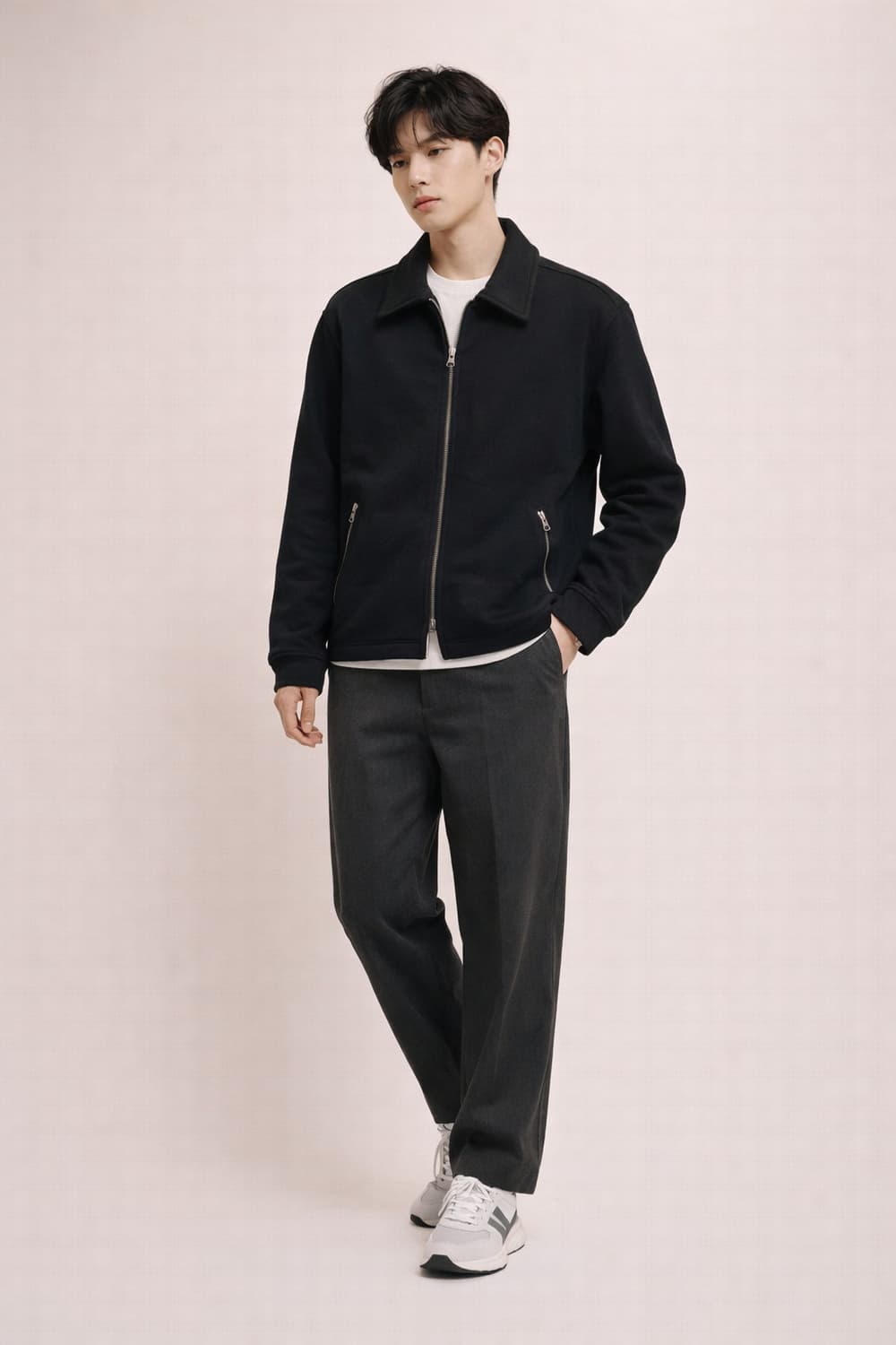 토피 코튼 혼방 스웨트 집업 자켓 상품이미지1