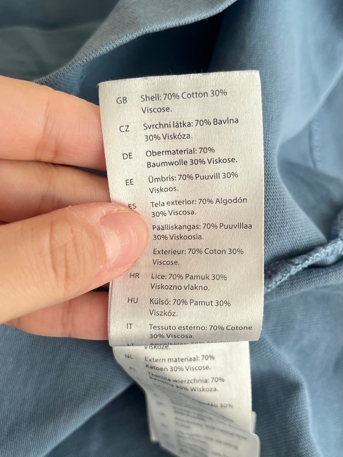 L) 코스 COS 오버사이즈 포켓 반팔 티셔츠 블루 상품이미지6