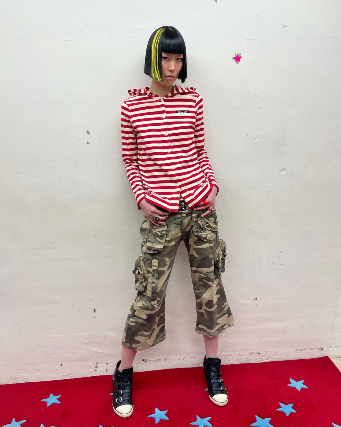  Olive Red Stripe Burton Hooded Zip-Up  상품이미지5