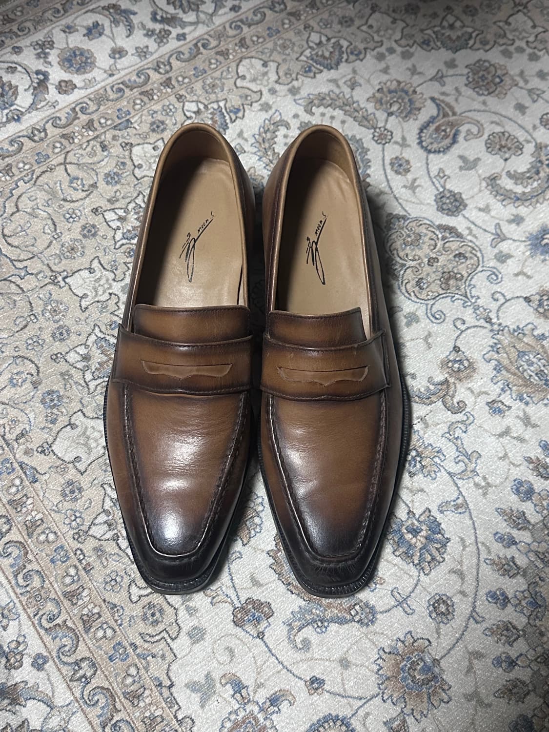 소가죽 5.5cm키높이 로퍼 250/1브라운 굿이어웰트, 소가죽 밑창 상품이미지1