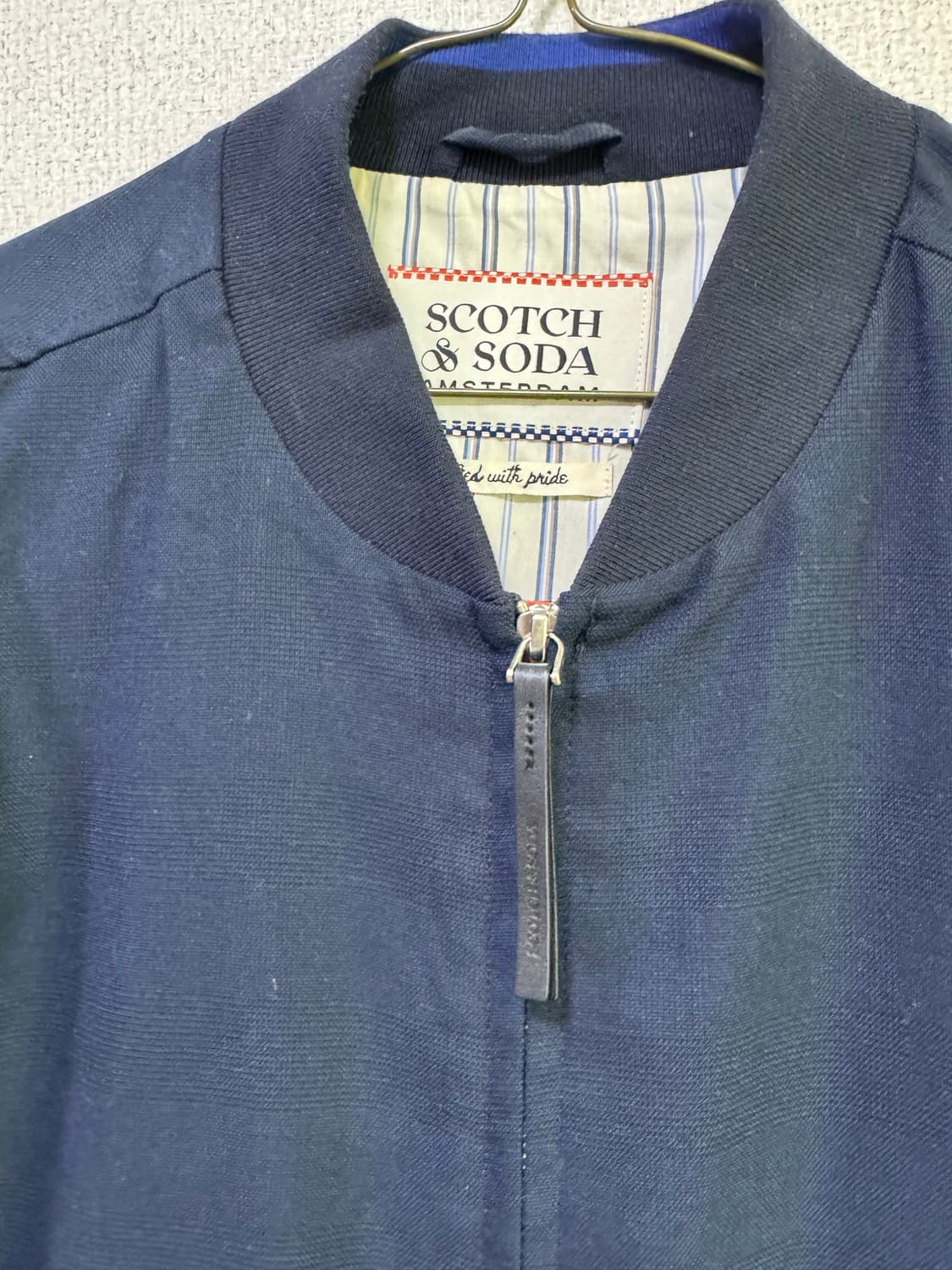 네덜란드 Scotch & Soda 남성 봄버 자켓 네이비 상품이미지3