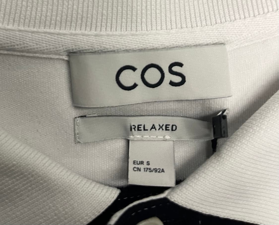 COS 코스 블랙/화이트 스트라이프 럭비티 상품이미지5