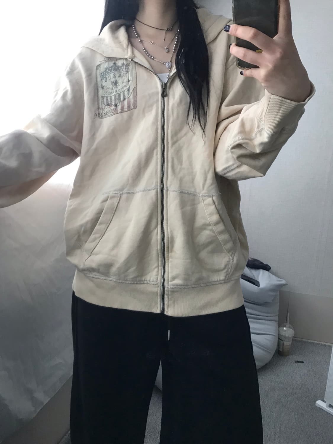 폴로 진스 성조기 오버핏 후드집업 상품이미지1