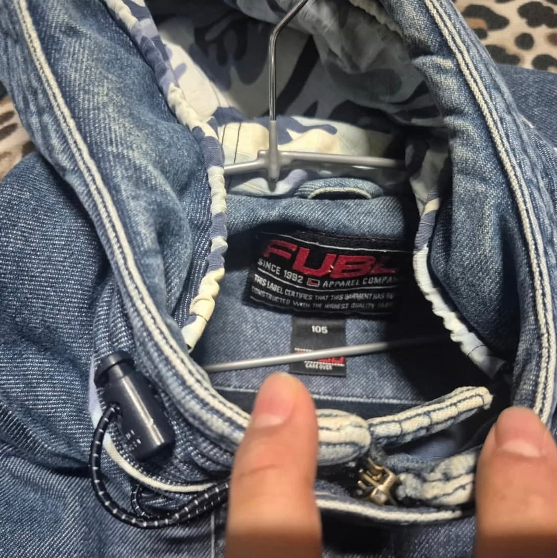 90's FUBU 올드스쿨 후드 데님 자켓 XL 상품이미지2