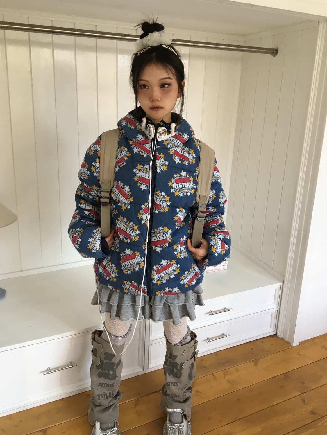 히스테릭글래머 데님 패치 패딩 상품이미지3