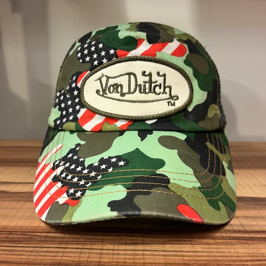 본더치 카모 성조기 메쉬캡 상품이미지1