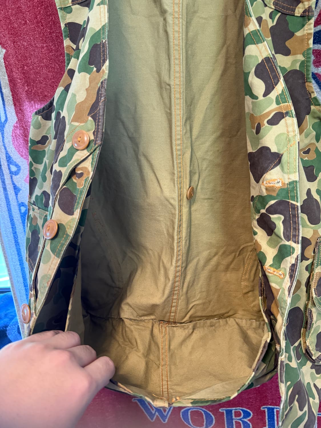 더블알엘 RRL Duck Hunter Camo Vest XL 상품이미지6
