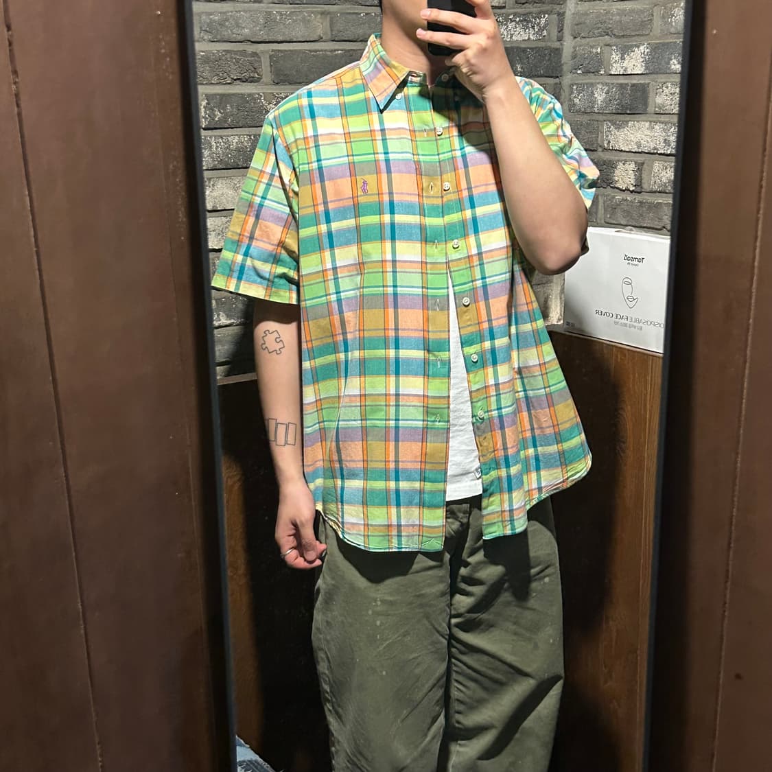 XL) 폴로 랄프로렌 클래식핏 체크 반팔 셔츠 상품이미지8