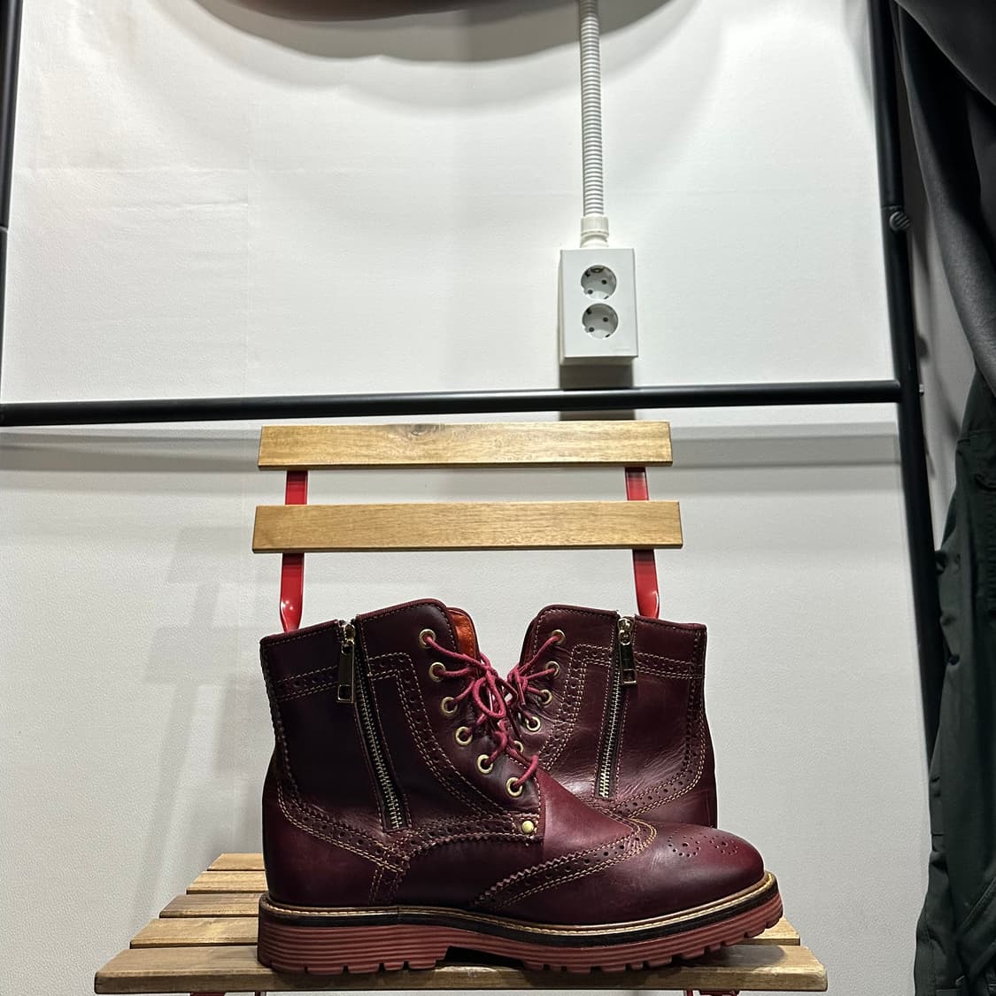 260) 대너 워커 남성 남자 부츠 메달리온 윙팁 워커 부츠 버건디 상품이미지8