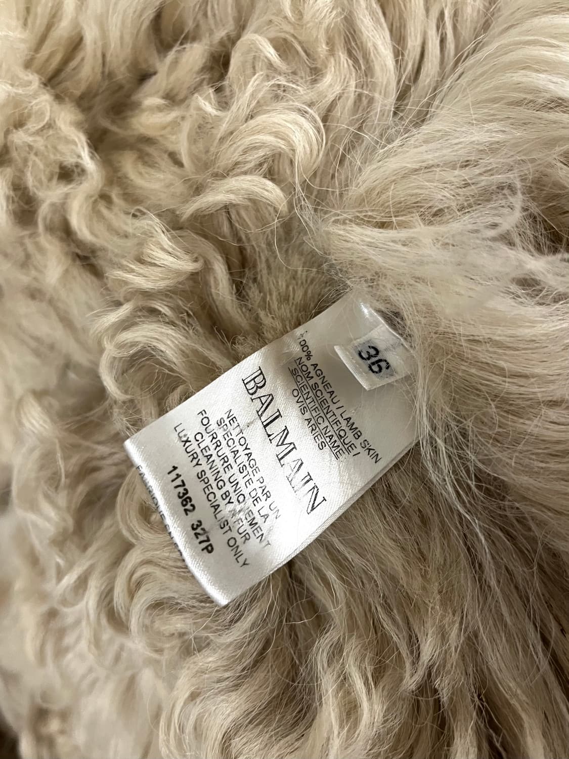 발망 2017FW 올리비에 루스테인 런웨이 램스 퍼 시어링 무스탕 자켓 상품이미지6