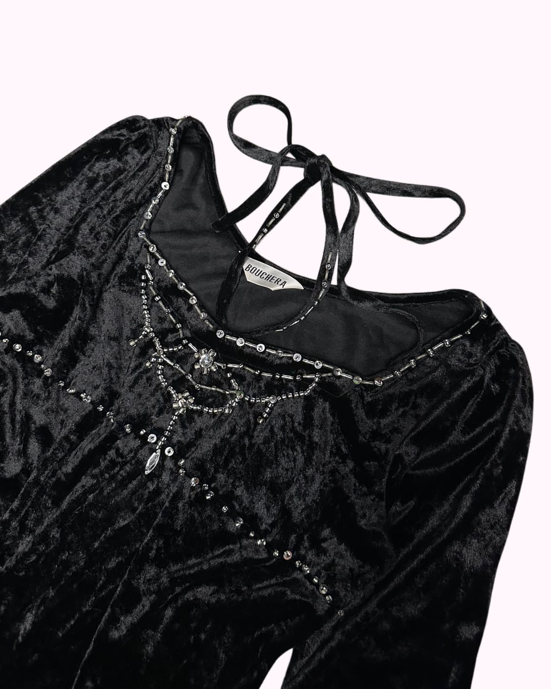 bids velvet halter top 상품이미지2