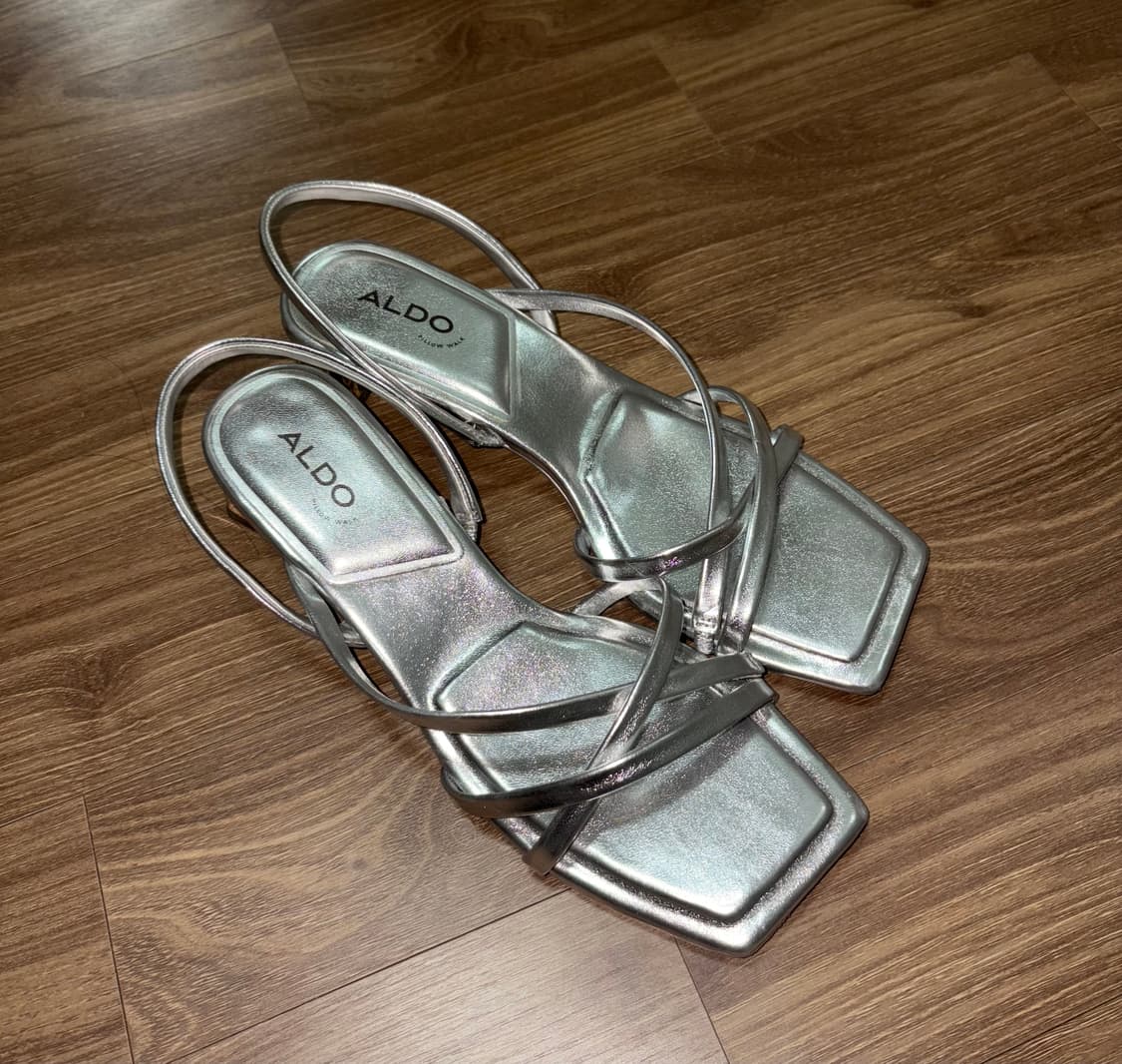 ALDO 실버 스퀘어 샌달 상품이미지1