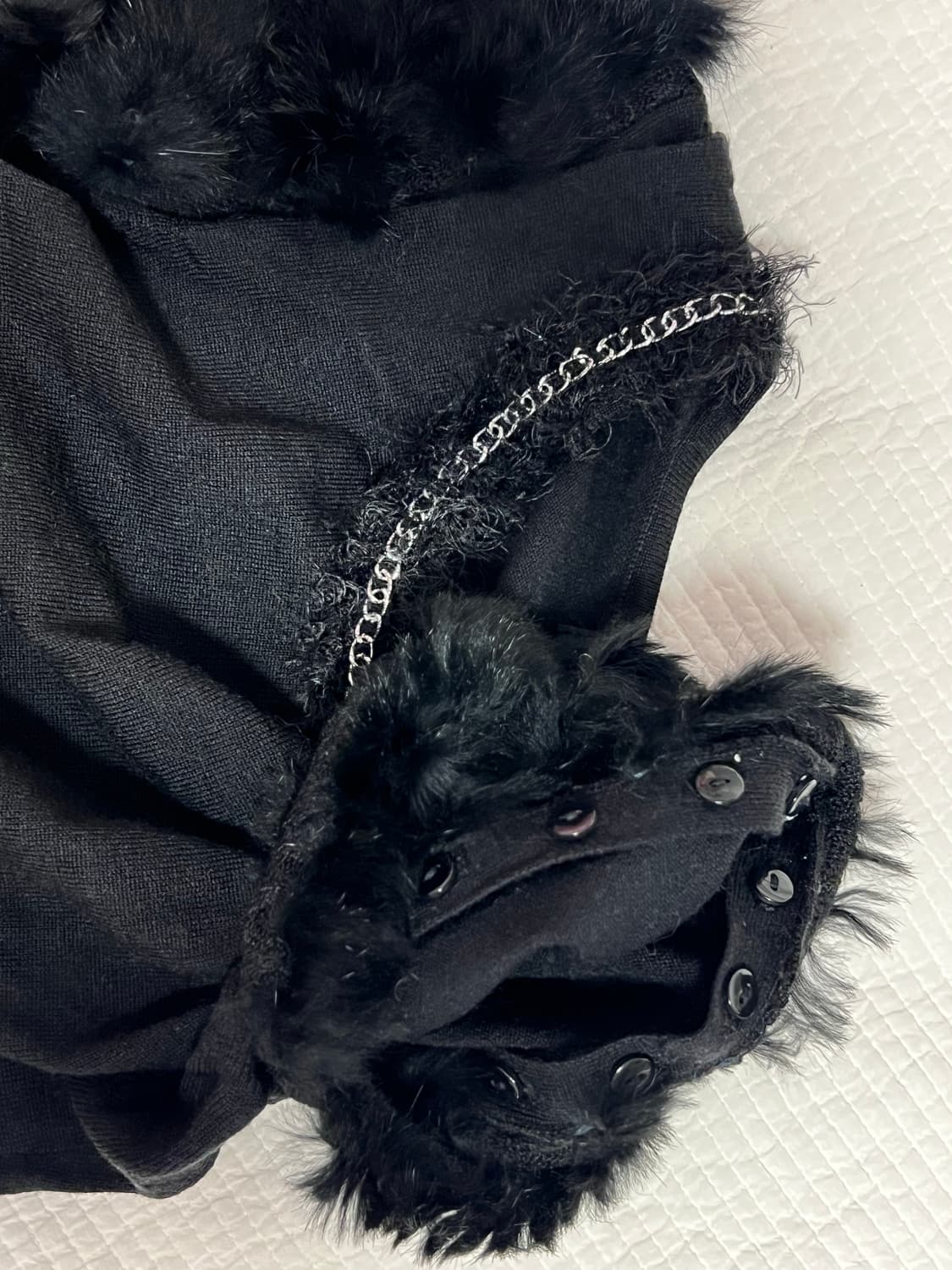 퍼 얇은 반팔 니트  상품이미지3