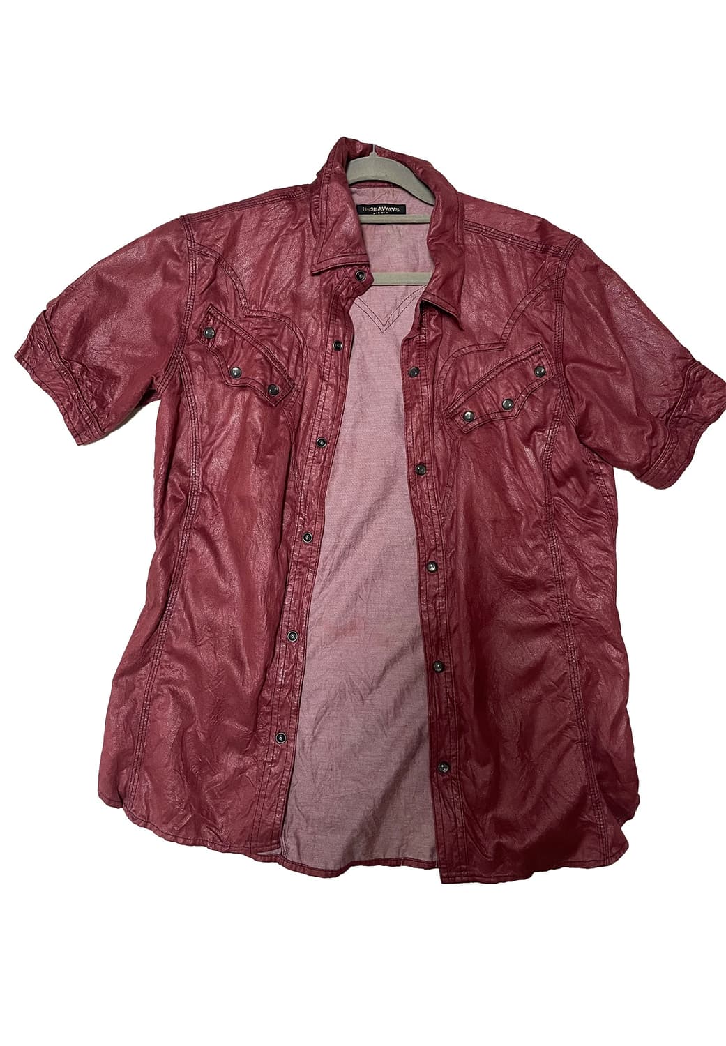y2k punk red half shirts 상품이미지1