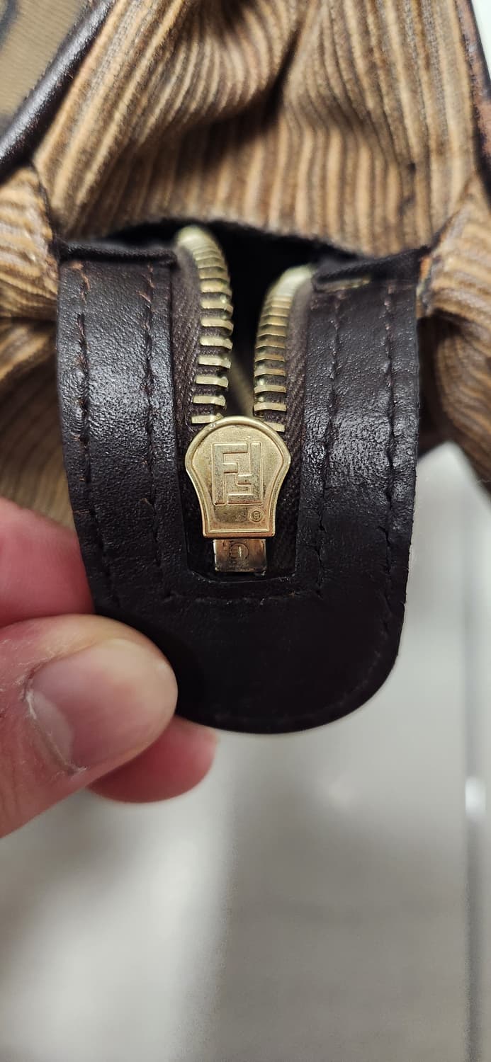 00s 빈티지 펜디 코듀로이 얼룩무늬 호피 숄더백 상품이미지4