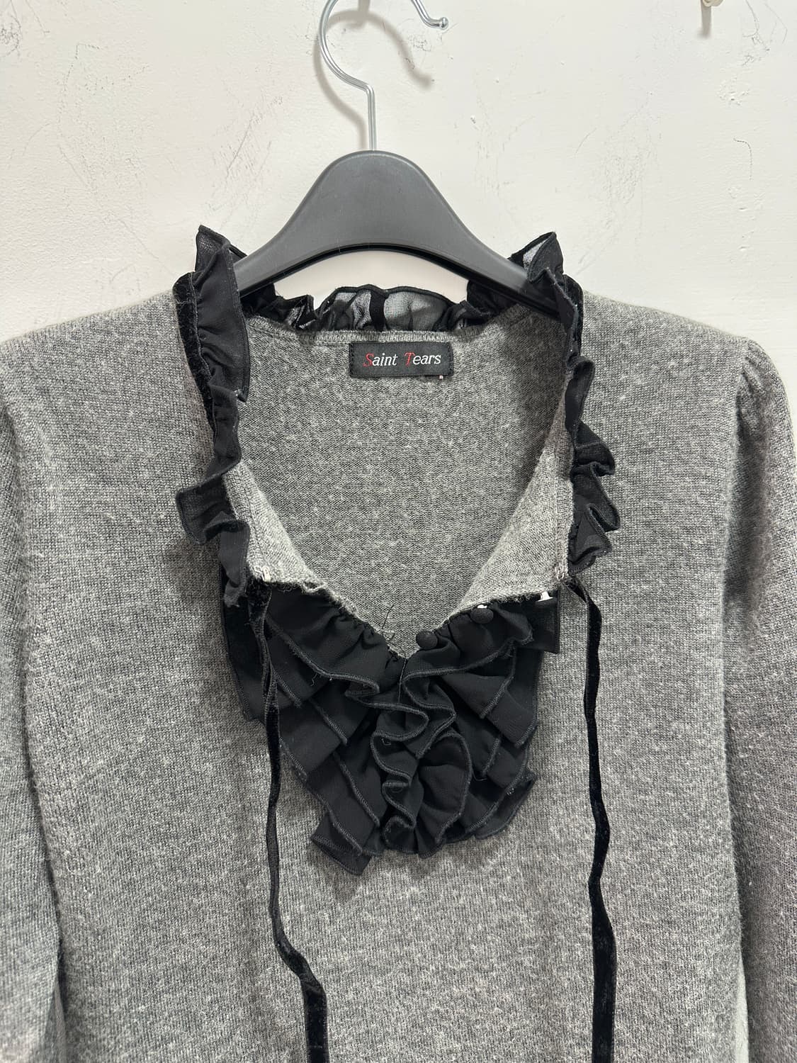 Vintage ribbon ruffle knit top 상품이미지8