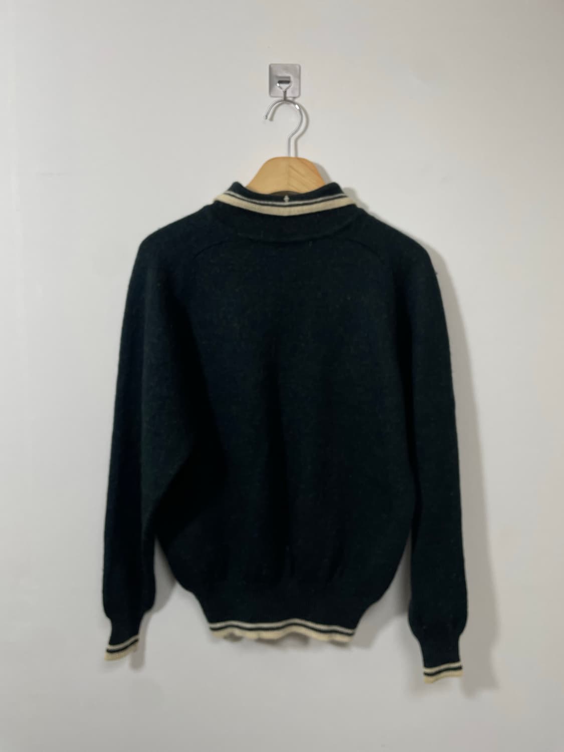 일본빈티지 카라 디테일 울100% 니트 Free - K20 상품이미지2