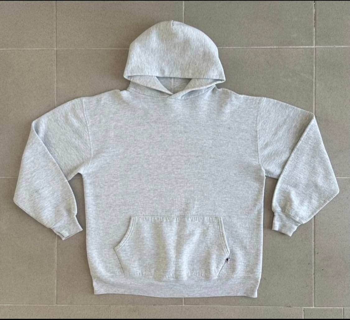 90s 빈티지 러셀 후드 밝은 그레이 XL USA 상품이미지1