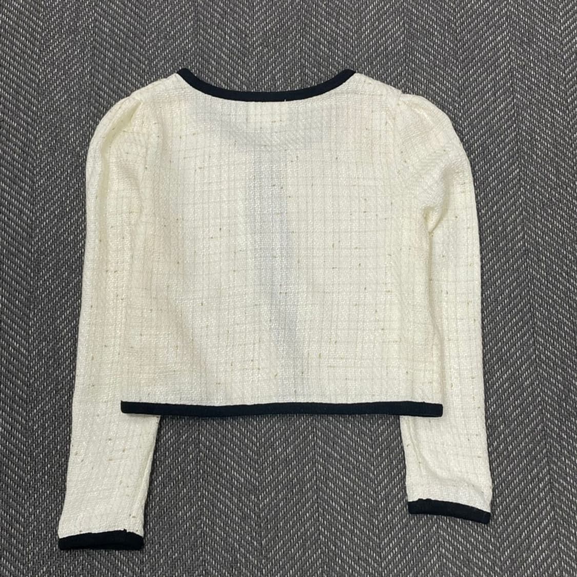 요코 진주 리본 디테일 트위드 자켓 v0303 상품이미지2