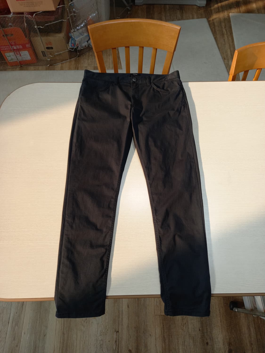 34 Theory 봄여름용 스판 슬림일자 치노팬츠 블랙 34-560 상품이미지1