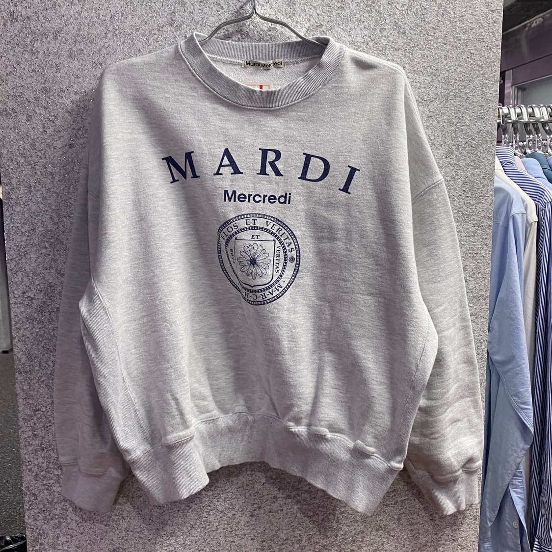 마르디 메크르디 빅로고 멜란지 스웻 B3274 상품이미지2