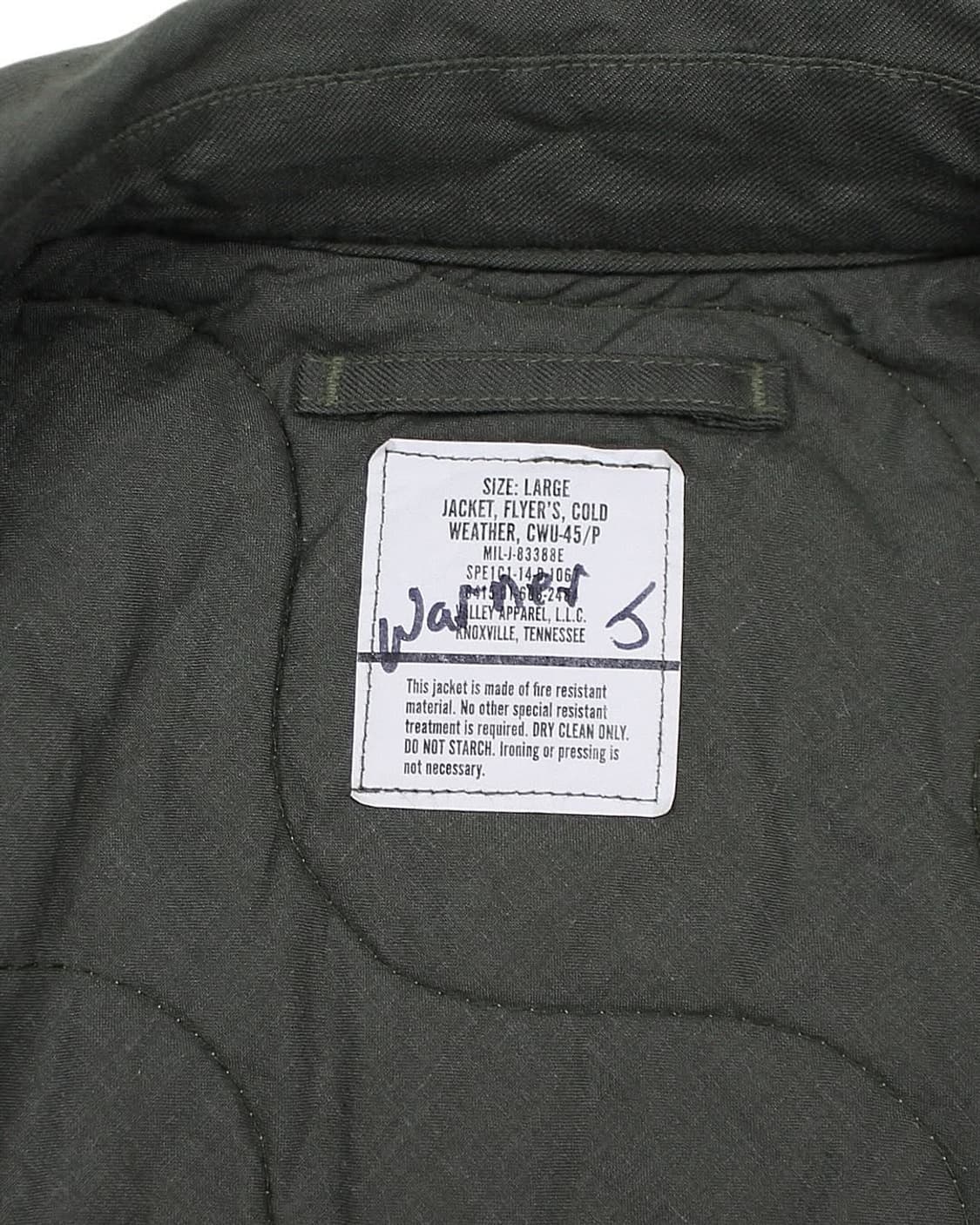 2014 US Army 미군 CWU-45P 플라이트 자켓 밀리터리 상품이미지5