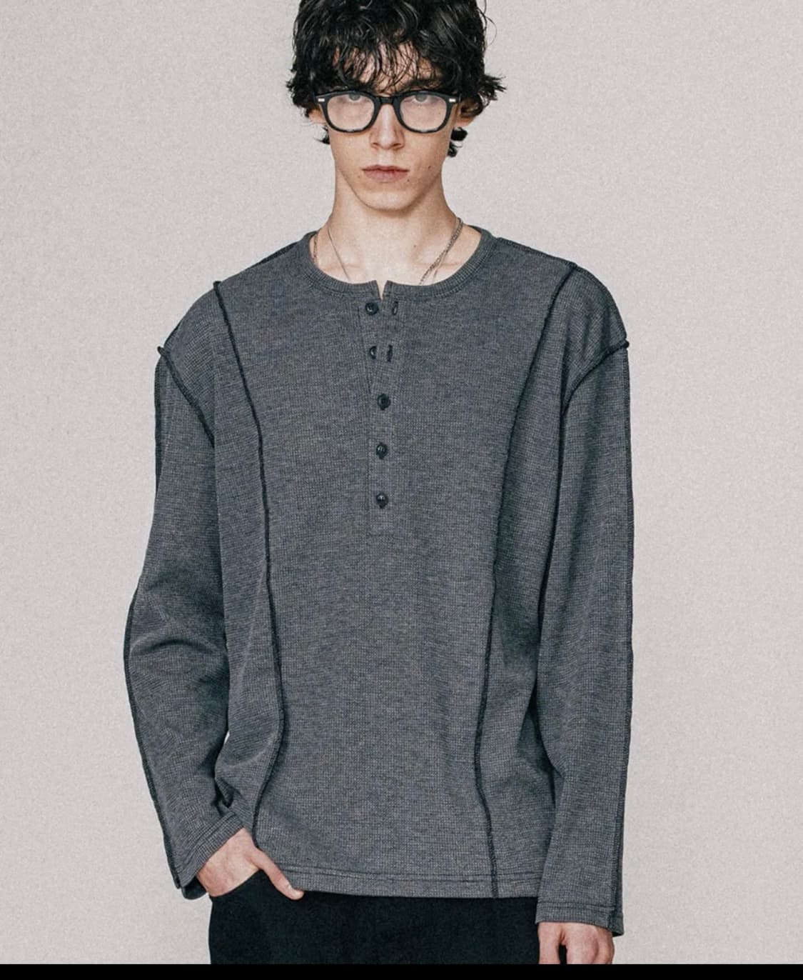 바스틱 헨리넥 롱슬리브 상품이미지1