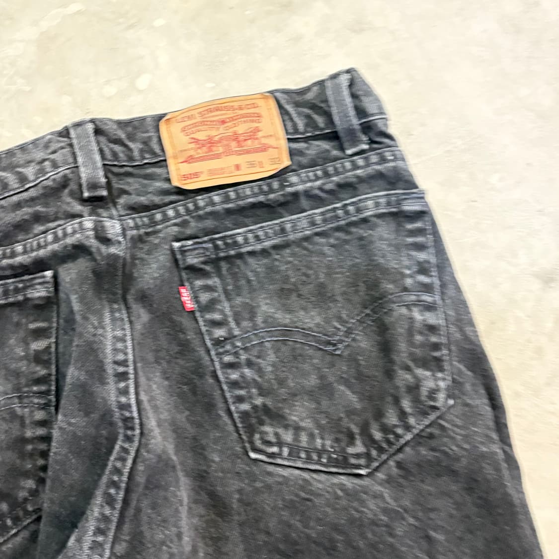 [36/34] 90s USA🇺🇸 리바이스 505 레드탭 블랙 흑청 상품이미지8