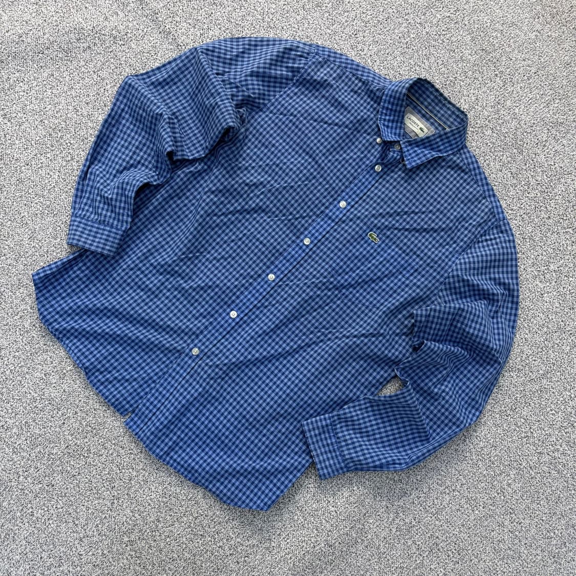 L 라코스테 남성 체크 긴팔 셔츠 남방 0423J 상품이미지1