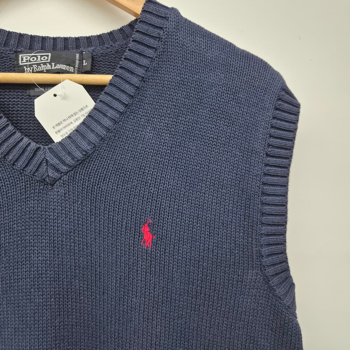폴로 랄프로렌 니트 베스트 네이비 남여공용 L 상품이미지2
