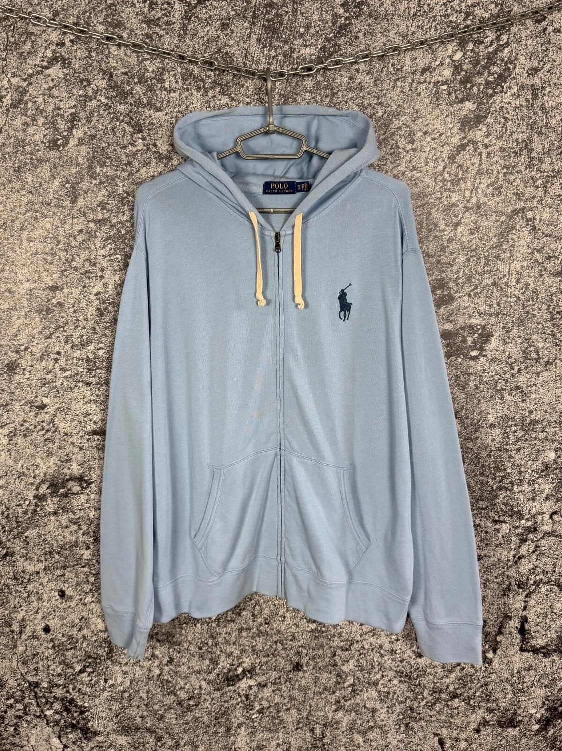 폴로 랄프로렌 포니 자수 스카이 블루 후드 집업 상품이미지1