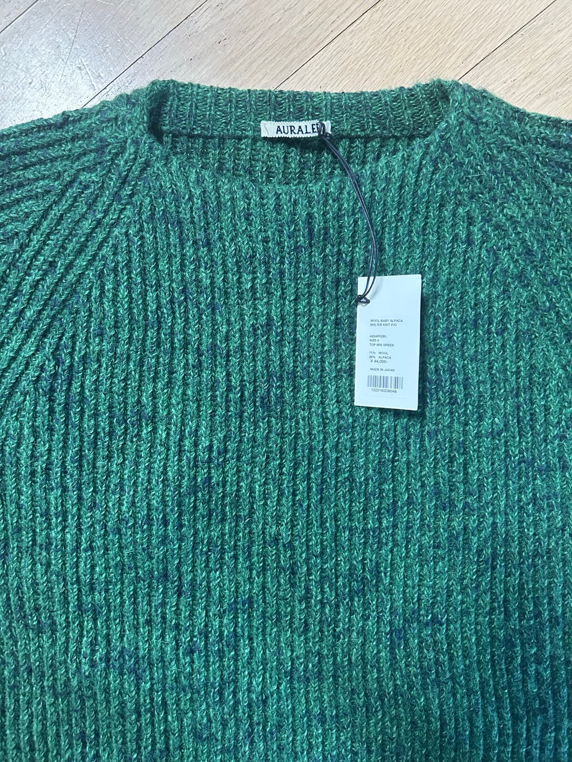 오라리 베이비알파카 니트 그린 4사이즈 (새상품) 상품이미지3