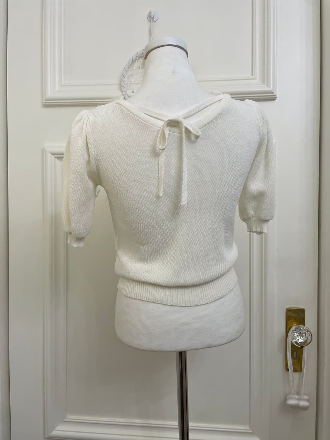 ivory wrap lace point knit top(size-M) 상품이미지3