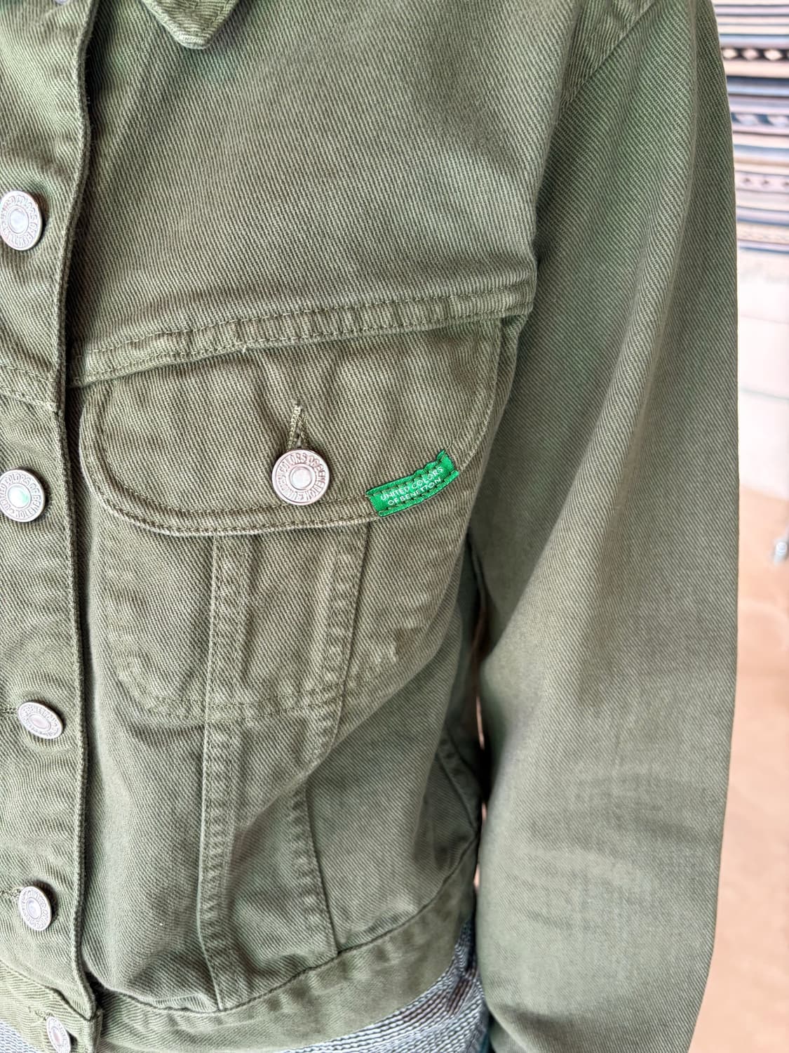 Benetton 블루 패밀리 트러커 자켓 S 상품이미지4