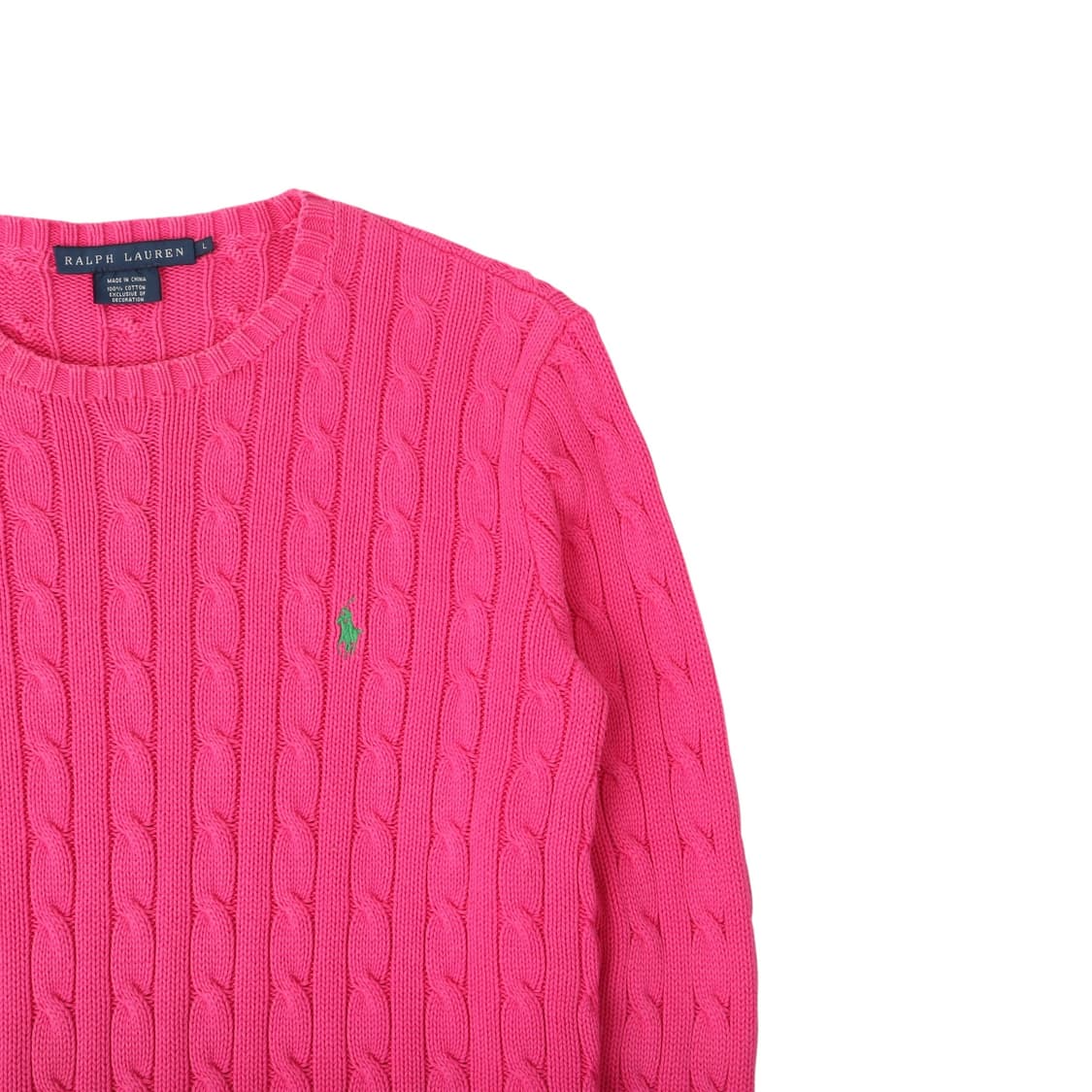 폴로 랄프로렌 핑크 코튼 케이블 니트 상품이미지3