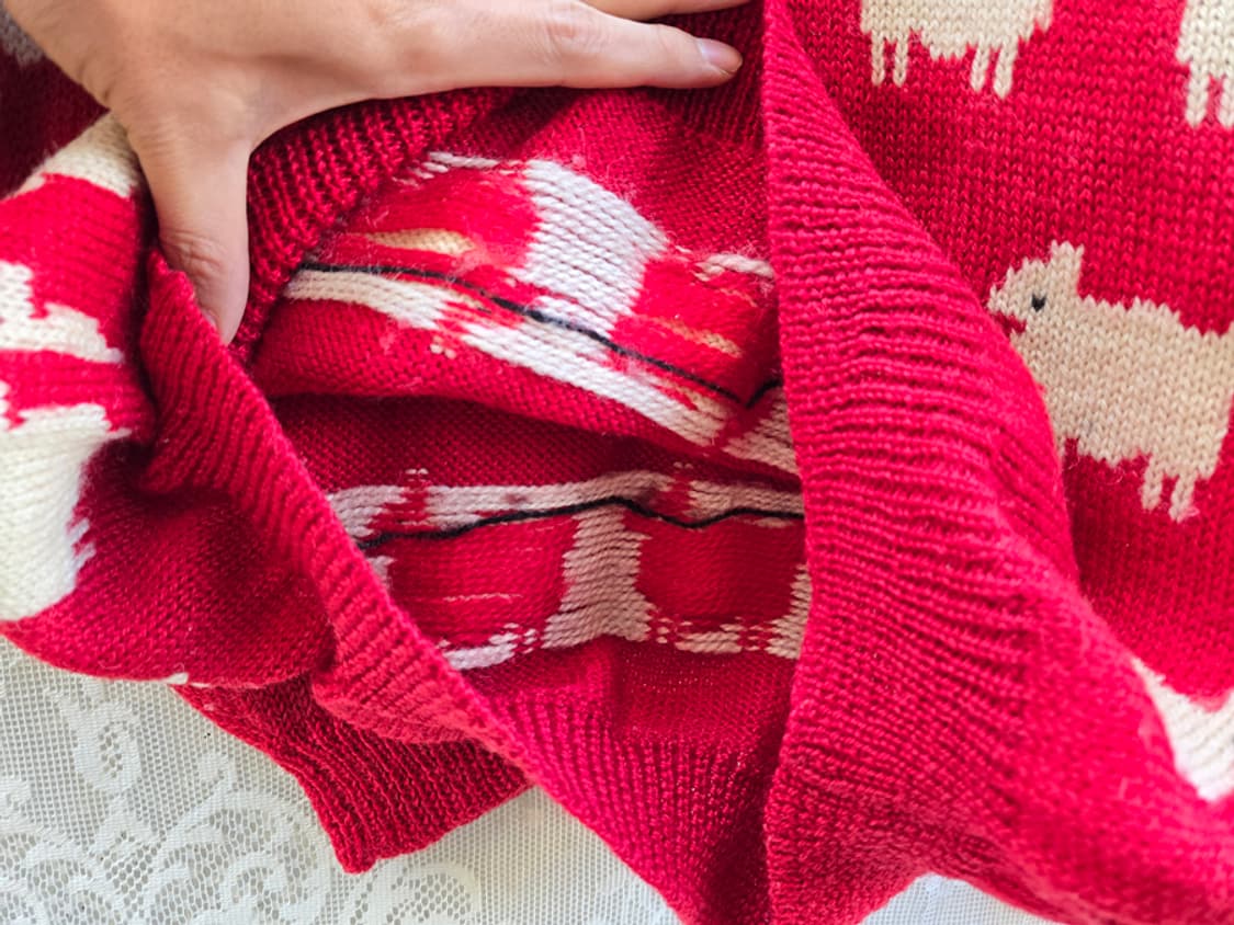 90s 다이애나비 검은양 니트 핸드메이드 상품이미지8