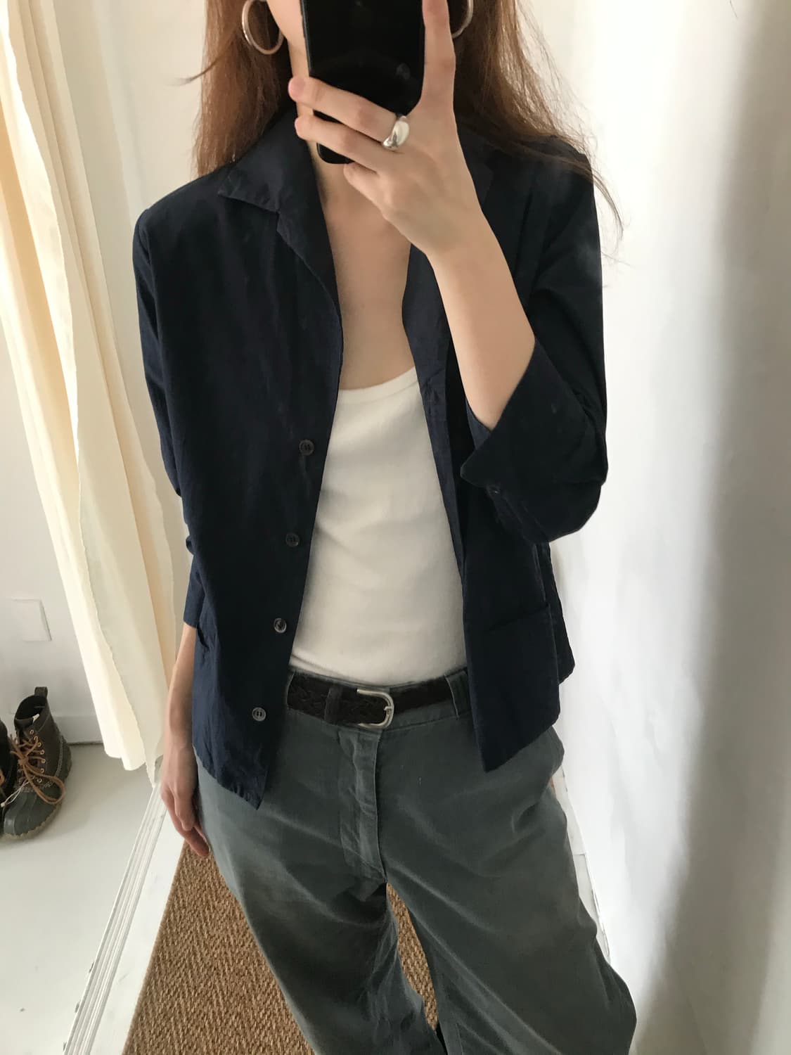navy shirt jacket 상품이미지6