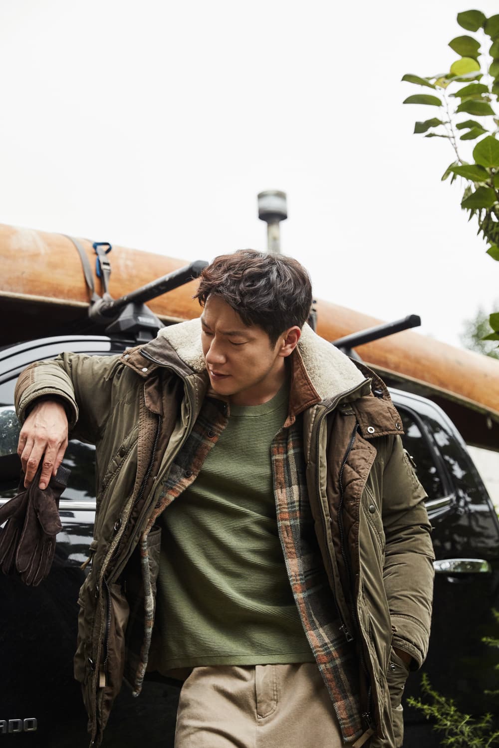 [110,XXL] series 코오롱 시리즈 코듀로이 체크 패딩 셔츠 상품이미지2