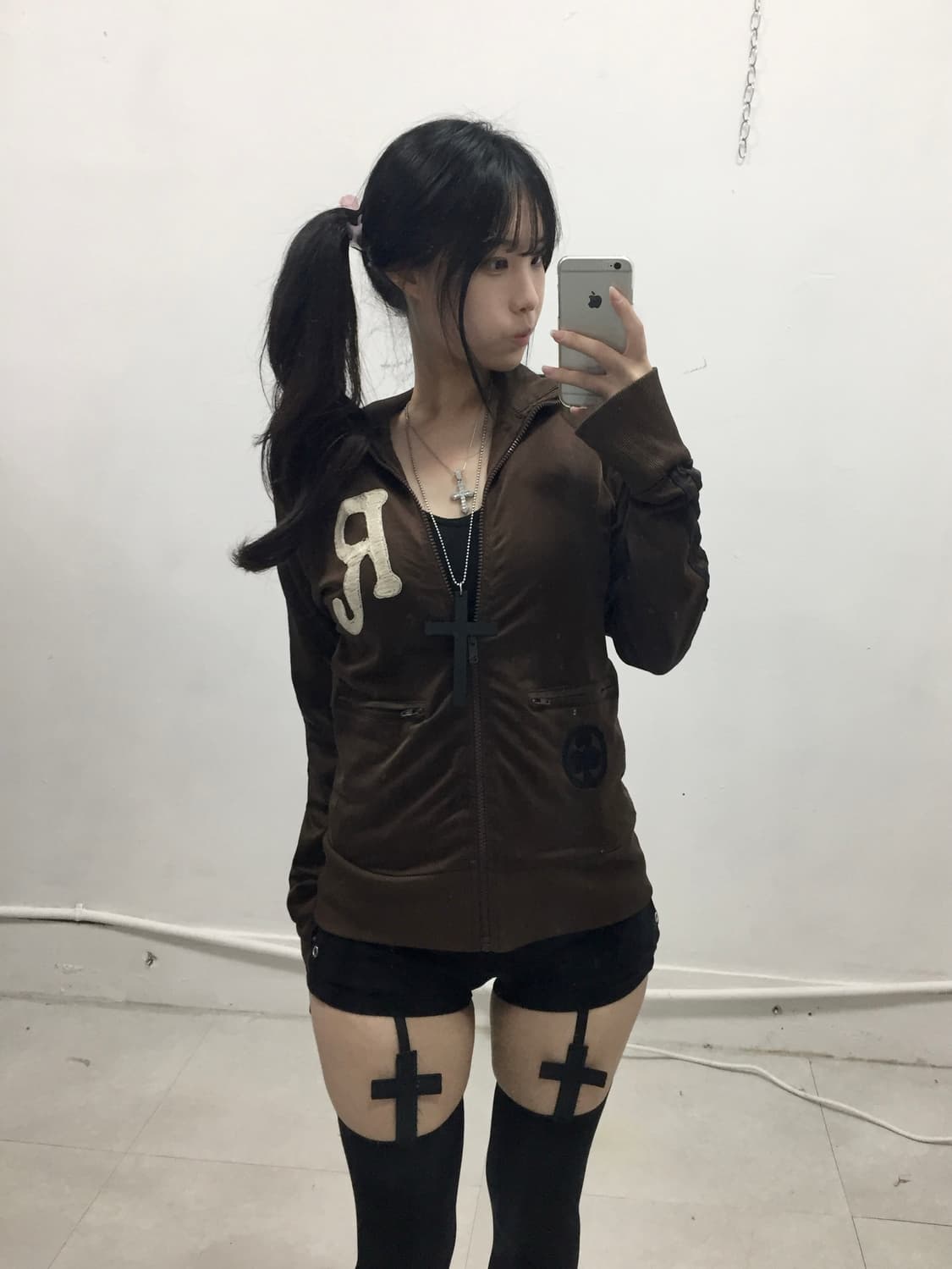 [NOISTIGE] y2k 갸루 라떼갸루 코코아 져지 상품이미지1