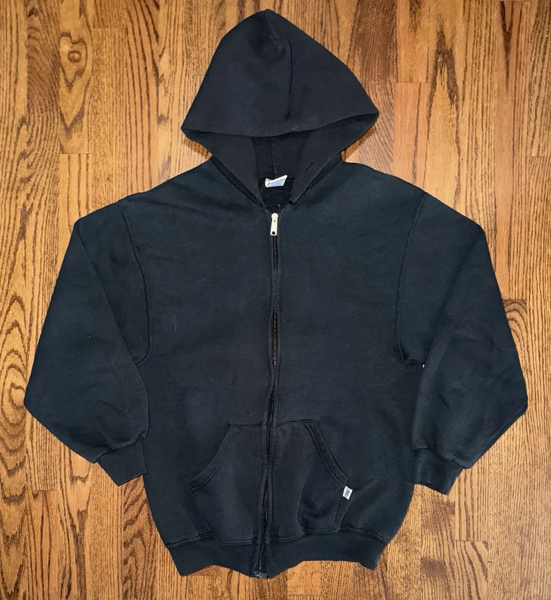 러셀 애슬레틱 빈티지 후드 집업 블랙  상품이미지1