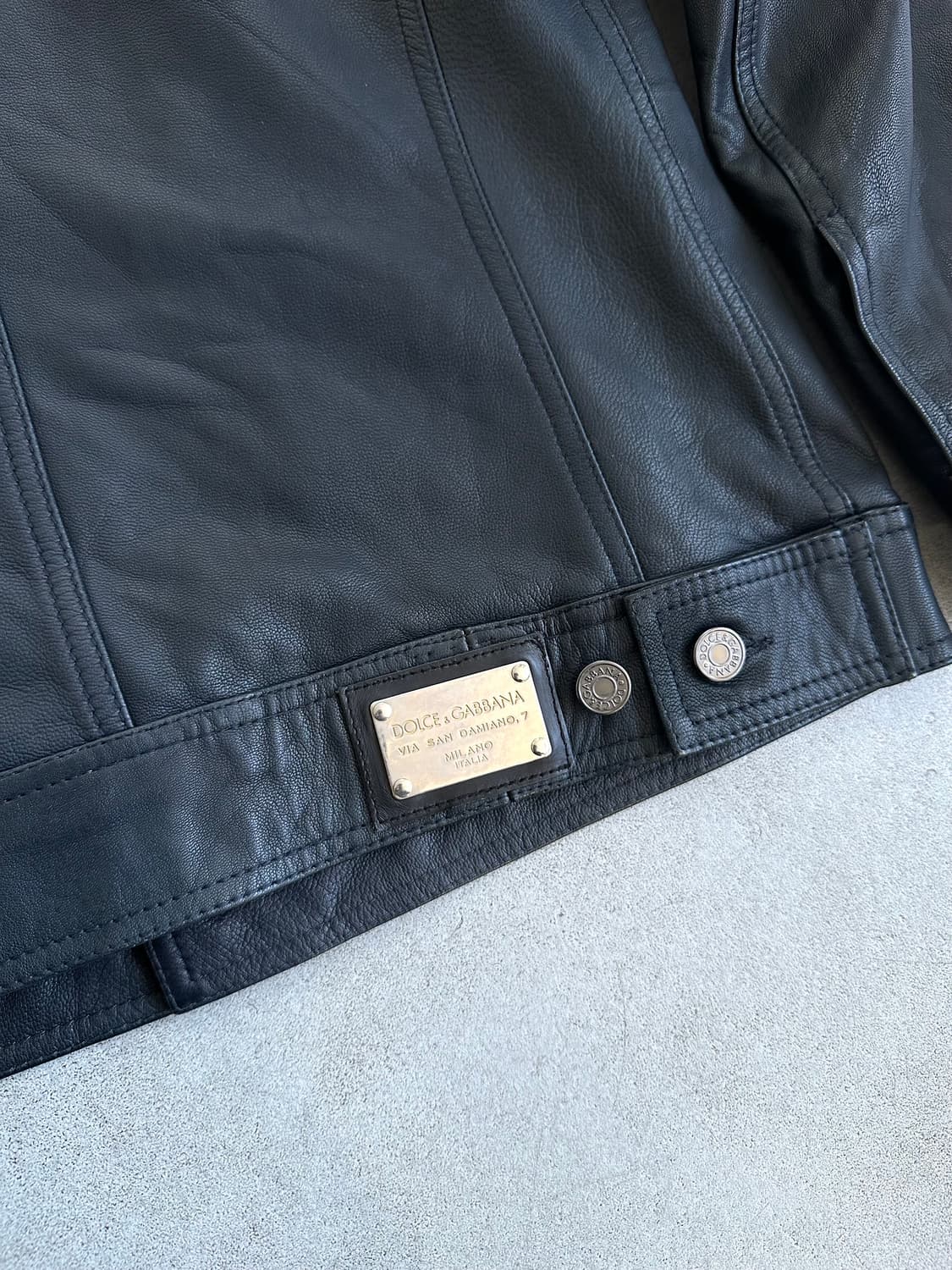 돌체앤가바나 2000s 고트스킨 레더 자켓 상품이미지7
