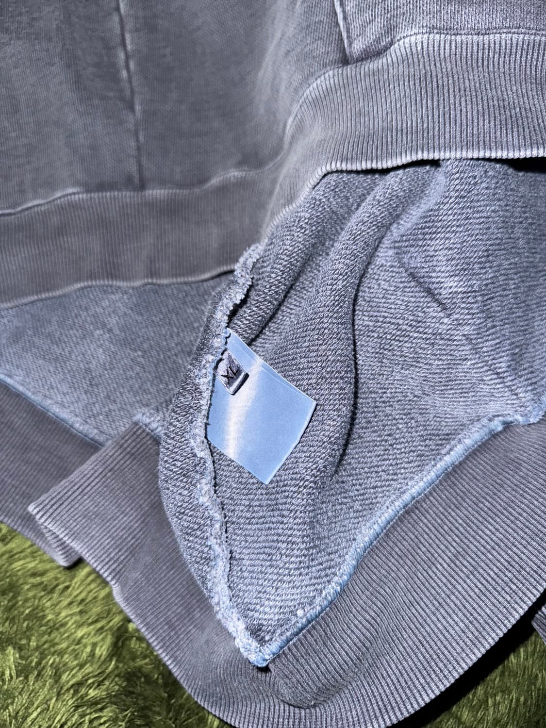 [XL] 감마 갤러리 울트라 헤비 피그먼트 다잉 후드 집업 인디고 블루 상품이미지7