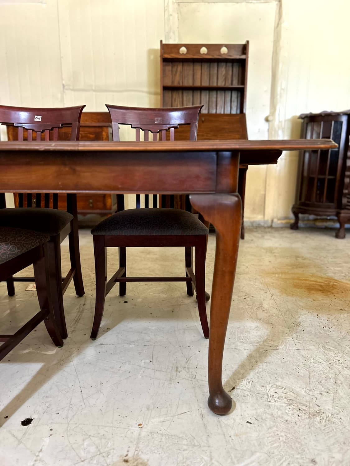 영국 퀸앤스타일 확장식 다이닝 테이블 상품이미지6