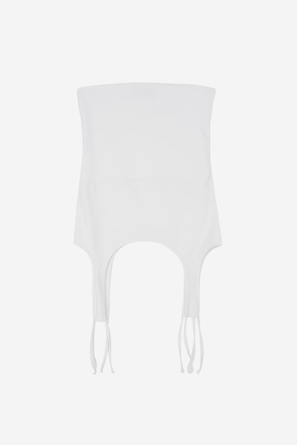 세릭 레이어드 가터 탑 스커트 화이트 상품이미지8