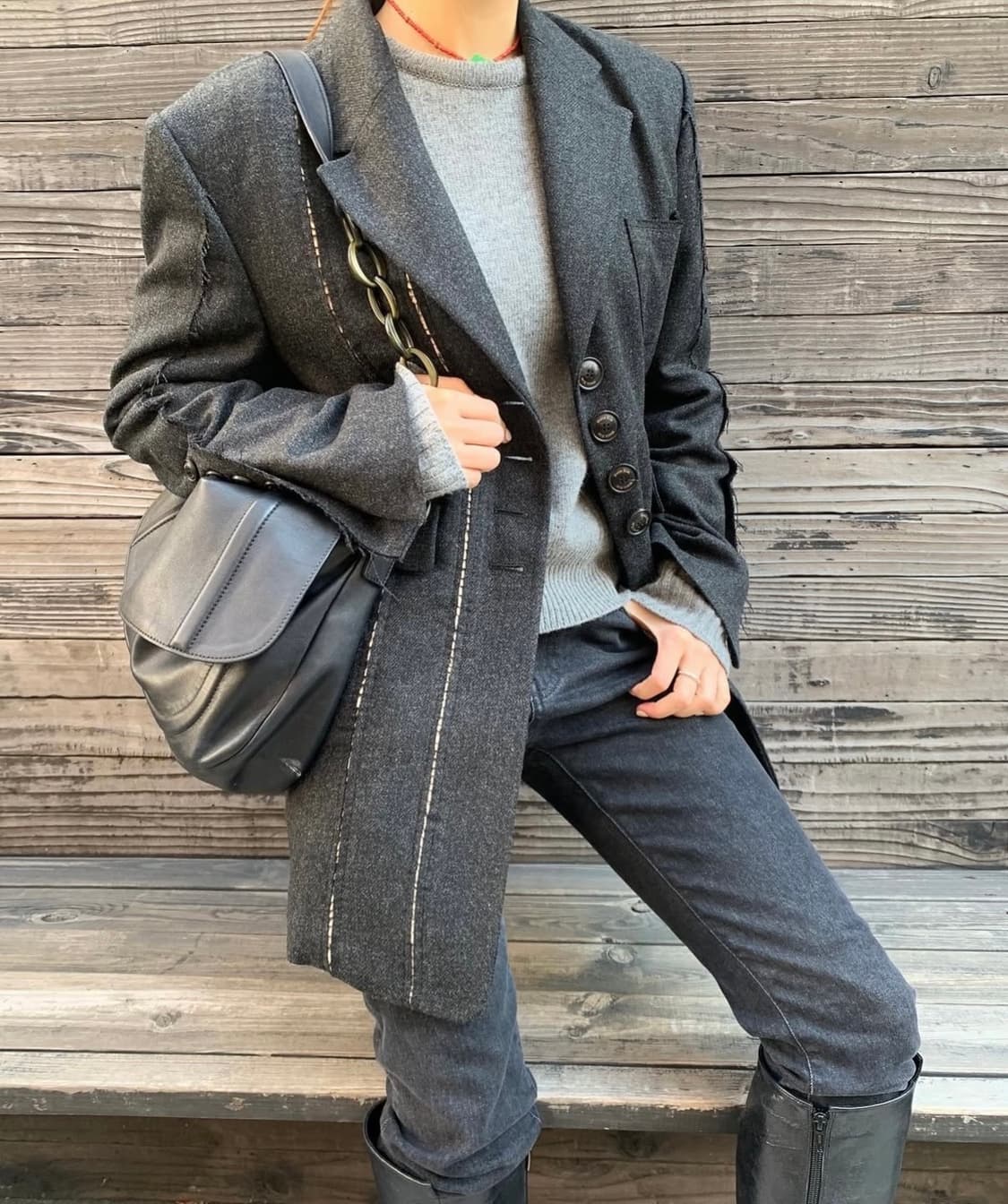 마뗑킴 러프 디테일 자켓 상품이미지3