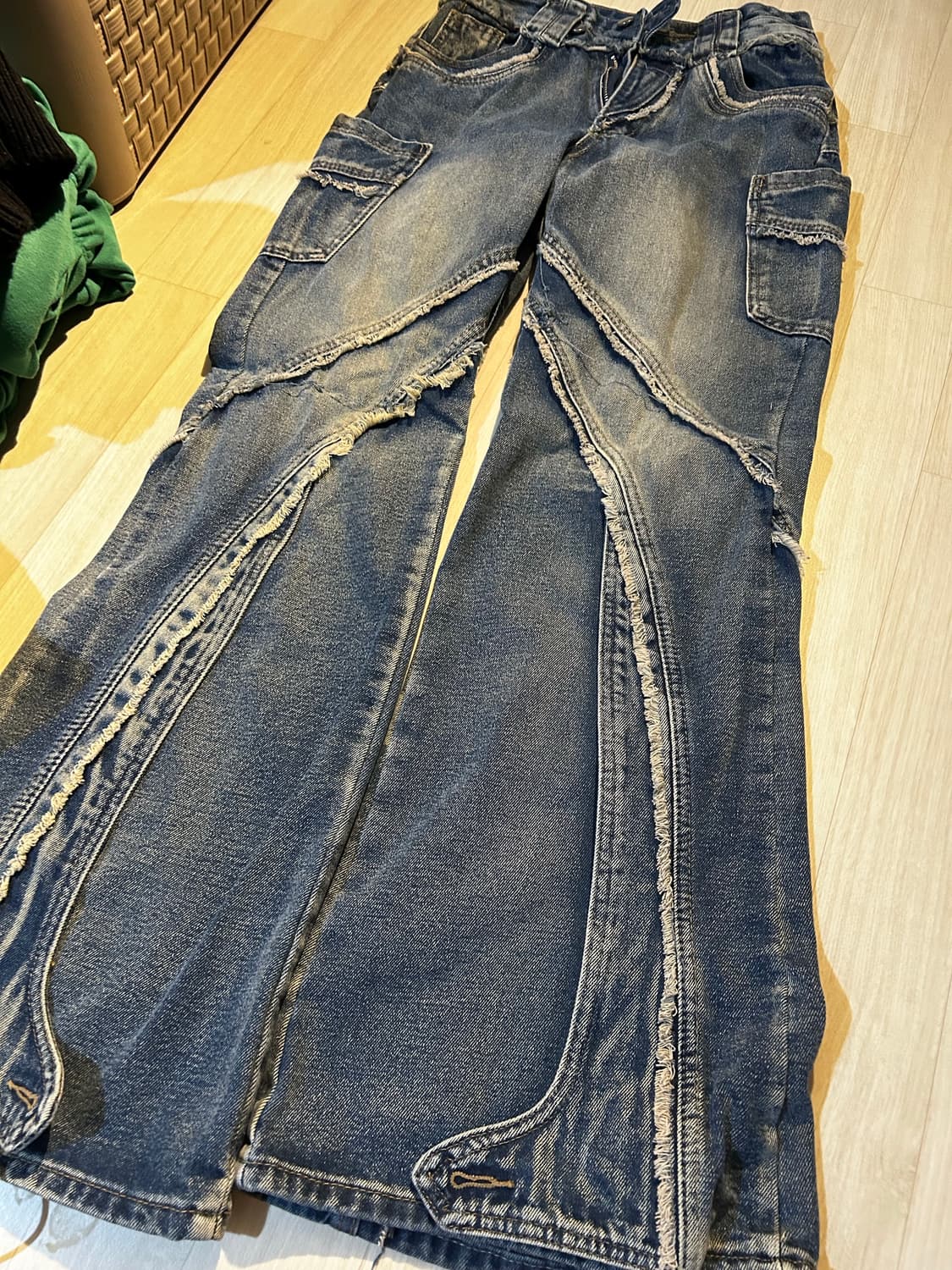 데님 카고 부츠컷 청바지 상품이미지2