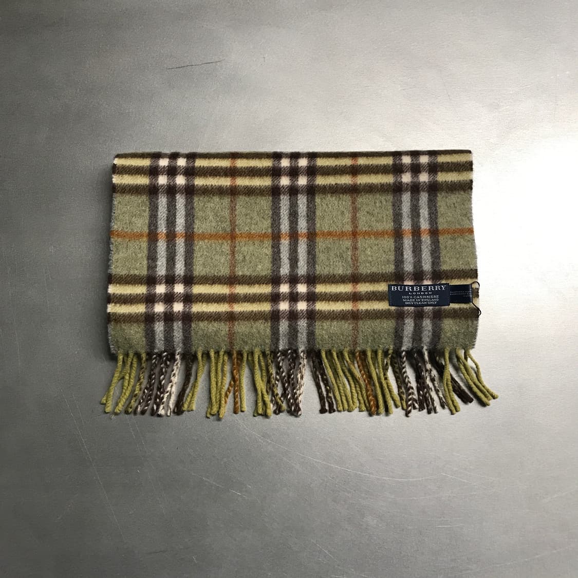 버버리 정품 캐시미어 머플러 그린 상품이미지1
