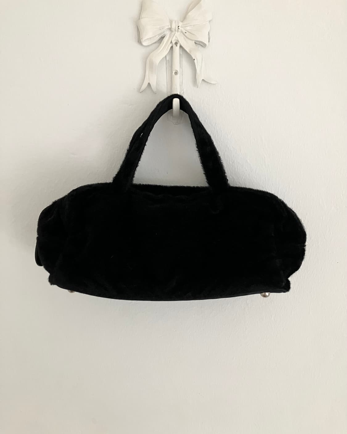 블랙 미니 퍼 백 상품이미지4